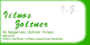 vilmos zoltner business card